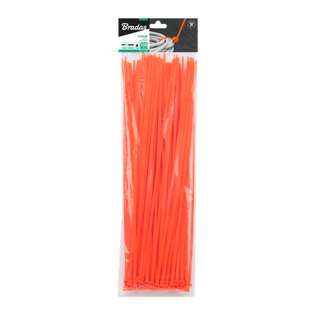 Taśma kablowa 4,8 x 400mm ORANGE 100 szt.