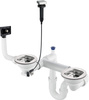 Syfon do zlewozmywaka stalowego 1.5- i 2-komorowego stal ZXY 9920