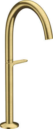 AX One Bateria umywalkowa Select 260 do umywalek nablatowych z kompletem odpływowym Push-Open, Mosiądz Szczotkowany