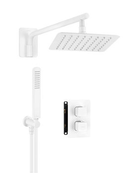 Zestaw prysznicowy podtynkowy z BOXem termostatycznym stała bianco Therm BXYZAECT