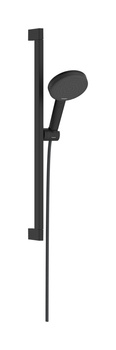 HG Raindance Alive Select S Zestaw prysznicowy 125 3jet EcoSmart z drążkiem Unica E Puro 65 cm EasySlide, Czarny Matowy