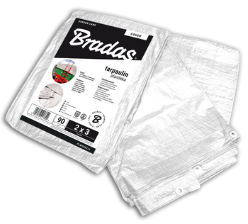 Plandeka wzmacniana WHITE 2 x 3m, 90g