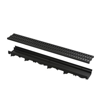 Odwodnienie zewnętrzne 60 mm z obramowaniem z tworzywa, ruszt z tworzywa, A15