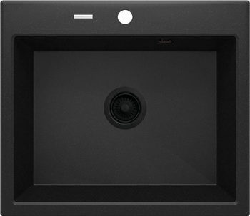Zlewozmywak granitowy 1-komorowy grafit metalik nero ZQN G103