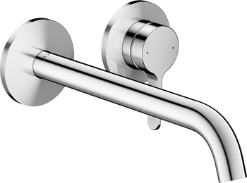AX One Jednouchwytowa bateria umywalkowa z wylewką 220 mm, ścienna, podtynkowa, Chrom