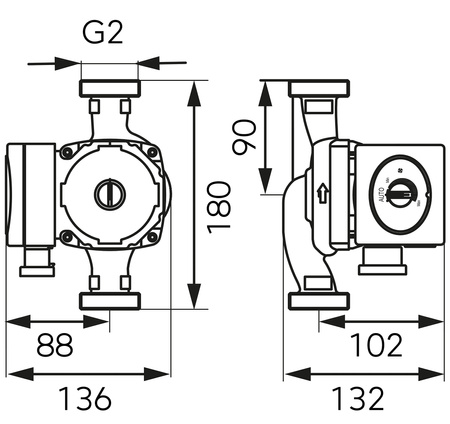 Pompa obiegowa do CO GPA II 180 32-8