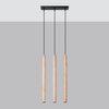 Lampa wisząca PASTELO 3L drewno
