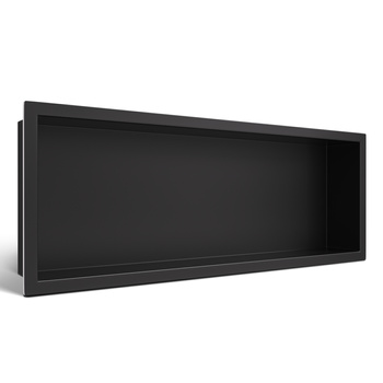 WALL-BOX ONE Black Półka wnękowa ze stali nierdzewnej czarna 60x20x10 cm