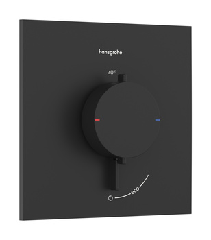 HG Ecostat Comfort E Bateria termostatyczna do 1 odbiornika, podtynkowa, Czarny Matowy