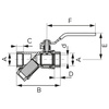 Zawór kulowy GW-GW z dźwignią, z filtrem, 1 1-4", F-Power