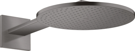 AX ShowerSolutions Głowica prysznicowa 300 1jet z ramieniem prysznicowym, Czarny Chrom Szczotkowany