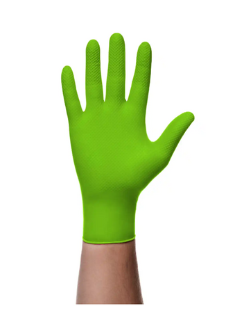 MERCATOR GOGRIP GREEN Mocne grube rękawiczki nitrylowe L zielone 50 sztuk