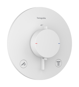 HG Ecostat Comfort S Bateria termostatyczna do 2 odbiorników, podtynkowa, Biały Matowy