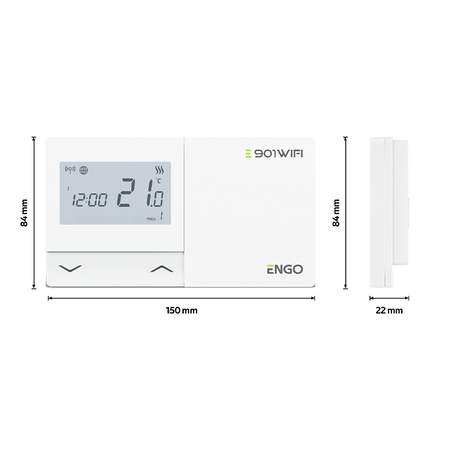 Regulator temperatury, MODBUS, 230V, Internetowy, podtynkowy, Wi-Fi