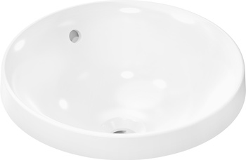 HG Xuniva S Umywalka wpuszczana w blat 400/400 bez otworu na baterię, z przelewem, SmartClean, Biały