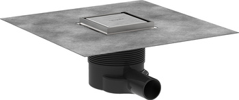 HG RainDrain Brilliance Kompletny odpływ punktowy 100/100, ruszt ozdobny/do wyłożenia płytkami, Stal Szlachetna Szczotkowana
