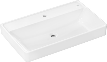 HG Xanuia Q Umywalka wisząca 800/480 z otworem na baterię, bez przelewu, SmartClean, Biały