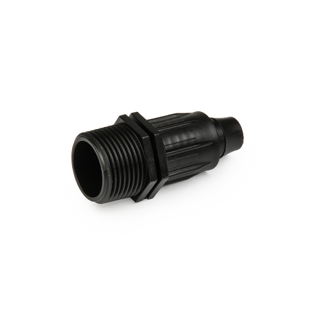 Łącznik QJ do rur kroplujących PE 16mm, gwint zewnętrzny 1/2"
