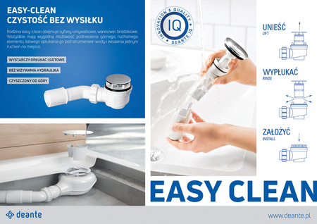 Syfon do brodzika czyszczony od góry chrom NHC 029C