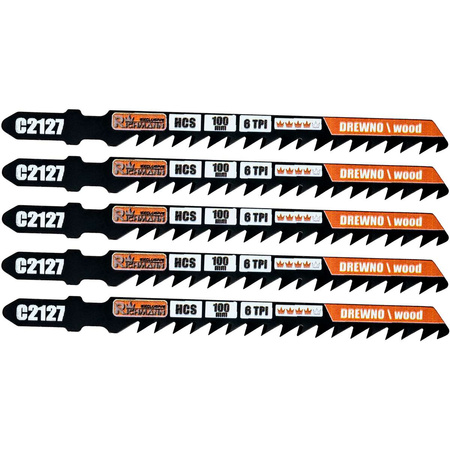 BRZESZCZOT DO WYRZ. DREWNO "T" HCS 100MM,6 TPI,SZYBKIE CIĘCIE (T144D) 5 SZT/OPAK.