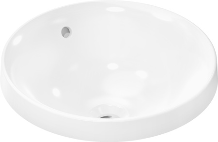 HG Xuniva S Umywalka wpuszczana w blat 400/400 bez otworu na baterię, z przelewem, SmartClean, Biały