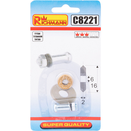 KÓŁKO DO GLAZ. 16x6x2 TYTANOWE