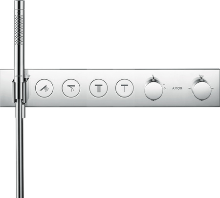 AX ShowerSolutions Moduł termostatyczny Select 600/90 do 4 odbiorników, podtynkowy, Chrom