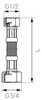 Wąż przyłączeniowy L-40 cm 1-2" x 3-4"
