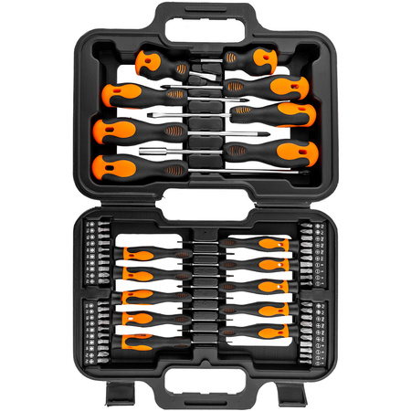 WKRĘTAKI + BITY 58 ELEM. PLASTIKOWE PUDEŁKO CR-MO