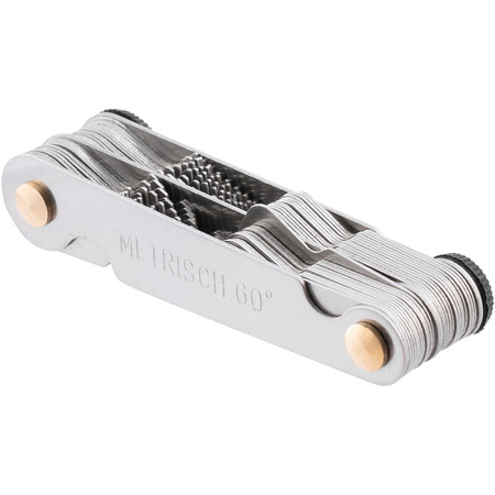 GRZEBIEŃ DO POMIARU GWINTÓW 52 SZT 0,25 - 6 MM, 4 - 62 CALE