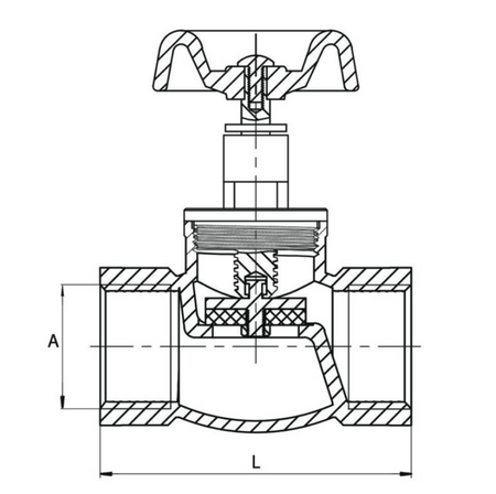 Głowica zaworu żeliwnego grzybkowego 1/2" DN15