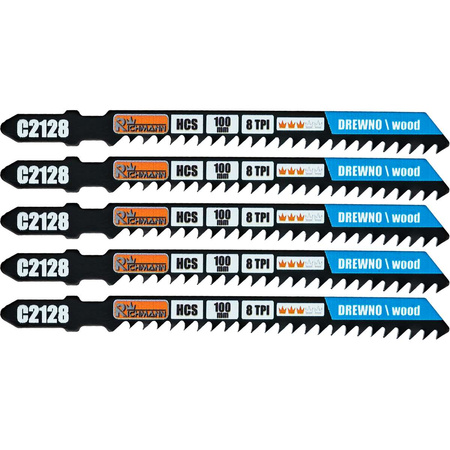 BRZESZCZOT DO WYRZ. DREWNO "T" HCS 100MM,8 TPI,SZYBKIE CIĘCIE (T111C) 5 SZT/OPAK.