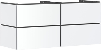 HG Xilesa E Szafka pod szlifowaną umywalkę wpuszczaną w blat/nablatową z 4 szufladami 1375/550, Biały Matowy