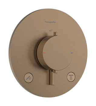 HG Ecostat Comfort S Bateria termostatyczna do 2 odbiorników, podtynkowa, Brąz Szczotkowany
