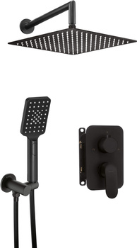 Zestaw prysznicowy podtynkowy z BOXem mieszaczowym stała nero Alpinia BXYZNGAM