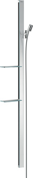 HG Unica Drążek prysznicowy E 150 cm z wężem Isiflex 160 cm i półkami, Chrom