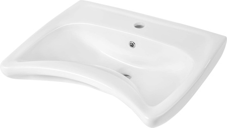 Umywalka ceramiczna ścienna z miejscem na baterię - dla osób z ograniczeniami ruchowymi biały CDV 6U6W