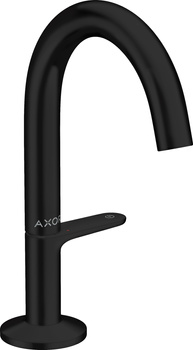AX One Bateria umywalkowa Select 140 z kompletem odpływowym Push-Open, Czarny Matowy