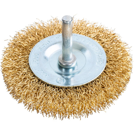 SZCZOTKA DO WIERT. TARCZOWA 75 MM MOSIĄDZOWANA