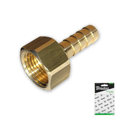Nypel do węża 9mm, GW 1/2" MOSIĄDZ