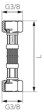 Wąż przyłączeniowy L-40 cm 3-8" x 3-8"