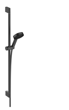 HG Pulsify Select S Zestaw prysznicowy 105 3jet Relaxation EcoSmart z drążkiem 90 cm, Czarny Matowy