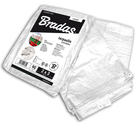 Plandeka wzmacniana WHITE 5 x 6m, 90g