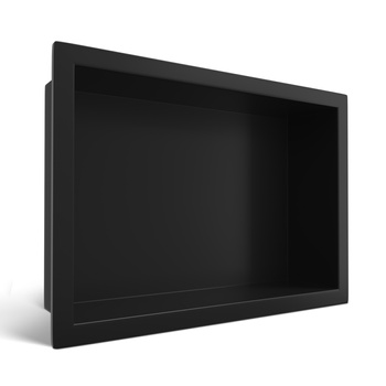 WALL-BOX ONE Black Półka wnękowa ze stali nierdzewnej czarna 30x20x10 cm
