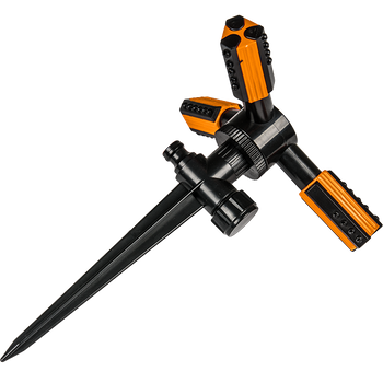 BLACK LINE Zraszacz 3-ramienny z plastikowym kolcem TRIO