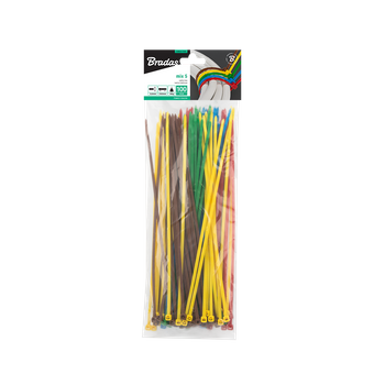 Taśma kablowa 3,6 x 200mm COLOUR MIX 100 szt.