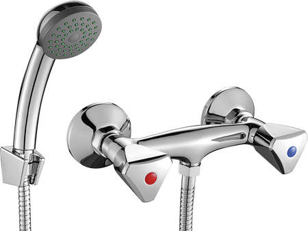 NORM bateria natryskowa ścienna z zestawem natryskowym