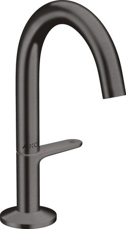 AX One Bateria umywalkowa Select 140 z kompletem odpływowym Push-Open, Czarny Chrom Szczotkowany