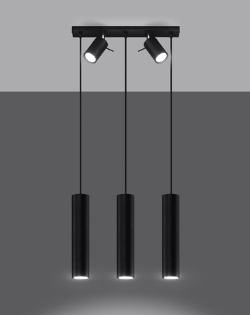 Lampa wisząca RING 3 czarny