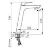 VITTO VERDELINE bateria umywalkowa nablatowa,  gun metal